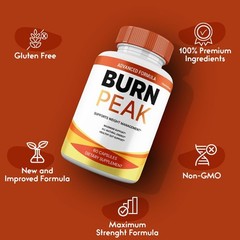 Burn Peak Capsules, Max Strength, BurnPeak All Natural Supplement (10 Pack)