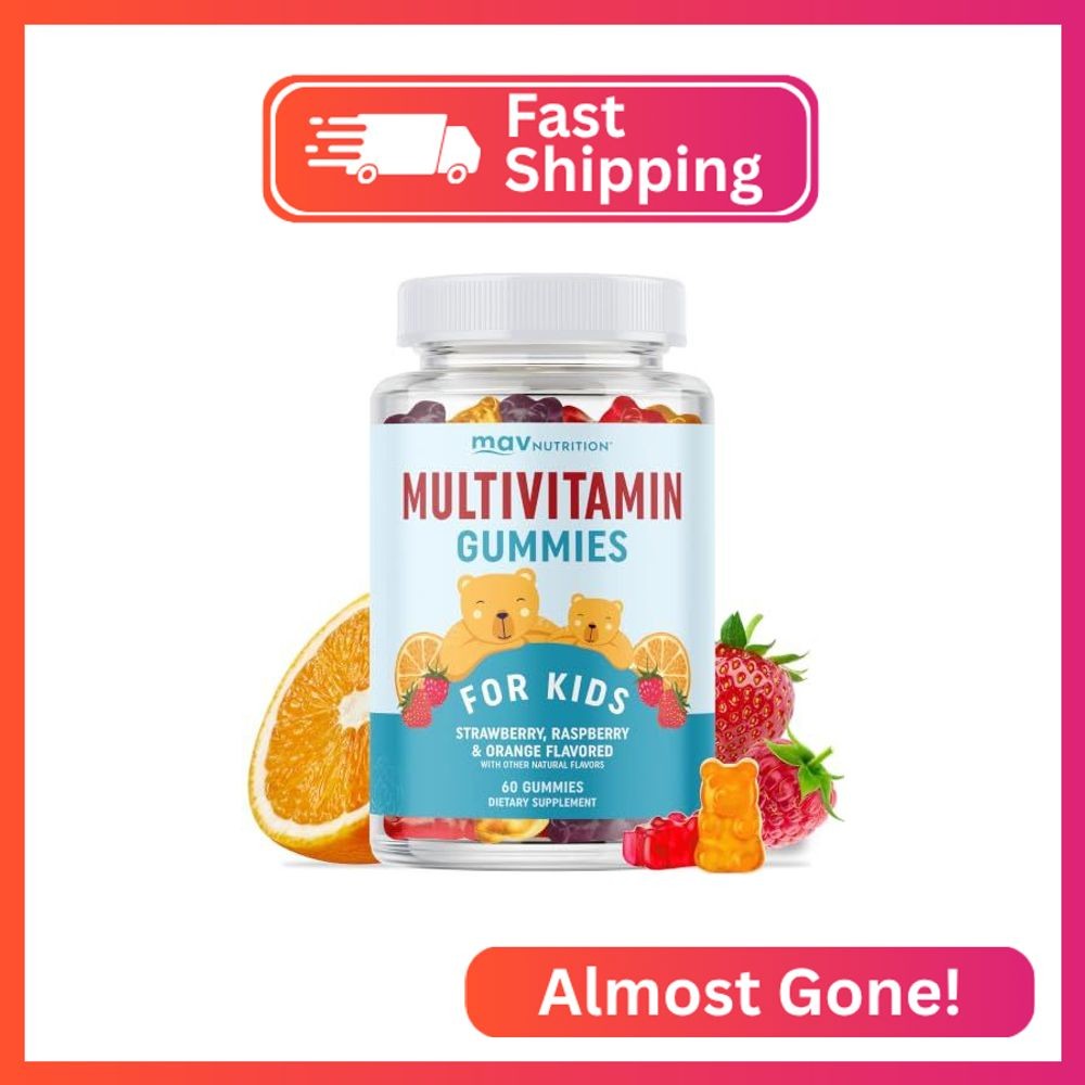Kids Multivitamin Gummies | Vitamins A, B, C, D & Zinc for Immunity, Growth & De