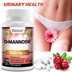 D-Mannose 1300 Mg With Cranberry Extract – Urinary Tract, Bladder Health