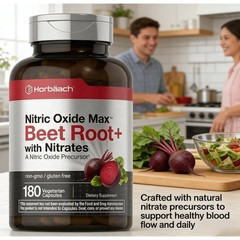 Horbäach Nitric Oxide Beet Root Capsules |Vegetarian & Non-GMO Formula