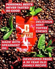 Caffeine Pill Upgrade – Mint Caffeine Bullets – 100 mg Caffeine Chews (1 Bag)