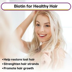 MAX ABSORPTION Biotin Liquid Drops, 5000mcg of Biotin Per Serving, 60 servings