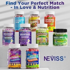 Neviss Magnesium Calcium Gummies Kids Adults Sugar Free