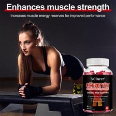 Creatine Monohydrate Gummies Increase Strength Muscle Endurance Energy 60 US