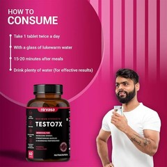 Nirvasa Testo 7X Testosterone Booster Supplement to Support Energy 60 Tabs