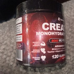 LanranBee Creatine Monohydrate 120 Gummies 8000mg Berry Flavor