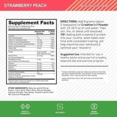 Strawberry Peach Creatine Monohydrate 720g – 80 Servings for Muscle Strength