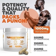 Turkesterone 1000 Mg Natural Capsules Supplement Muscle Growth & Recovery 60 Pcs