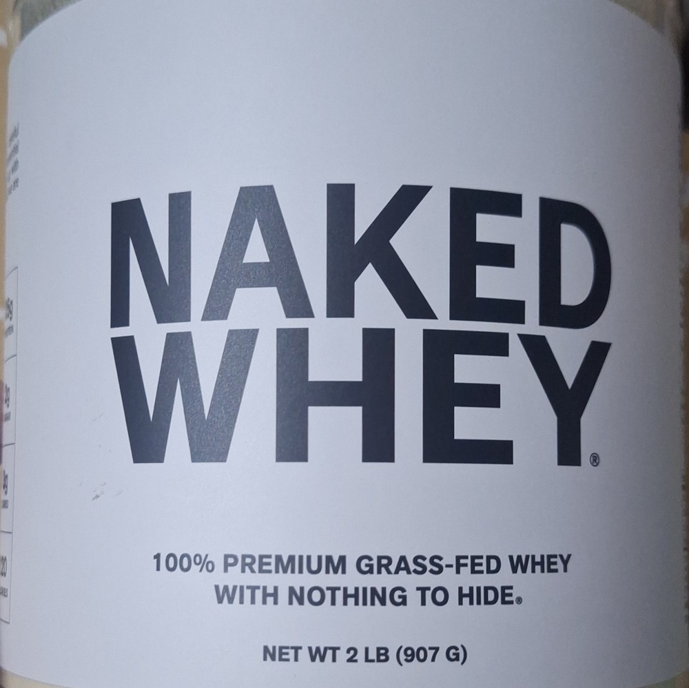 Naked Whey Grass Fed Whey Protein Powder Unflavored 2 lb 30 Servings 05/2028