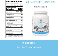 Mt. Capra Clean Whey Protein Grass-Fed Undenatured Goat 16 Oz EXP:03/27