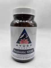 Ayush Herbs Probiotic 100B – Microbiome – 60 Vegetarian Capsules – Exp.02/27