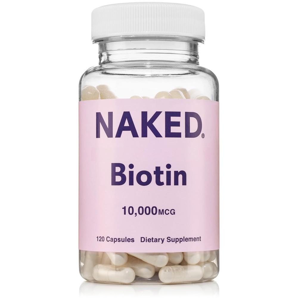 Biotin 10,000mcg – Max Strength Vitamin B7 120 Count (Pack of 1), Pink