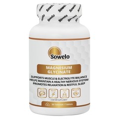 Magnesium Glycinate 375mg Tablets – High Absorption, Gentle on Stomach – Sowelo
