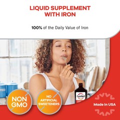 Geritol Liquid Iron & Vitamin Supplement for Energy – Gluten Free