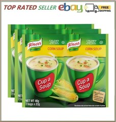 Knorr Corn Soup Mix 1.52oz (3×2 Packs for 6 Pouches Total)| Delicious, Warm, and
