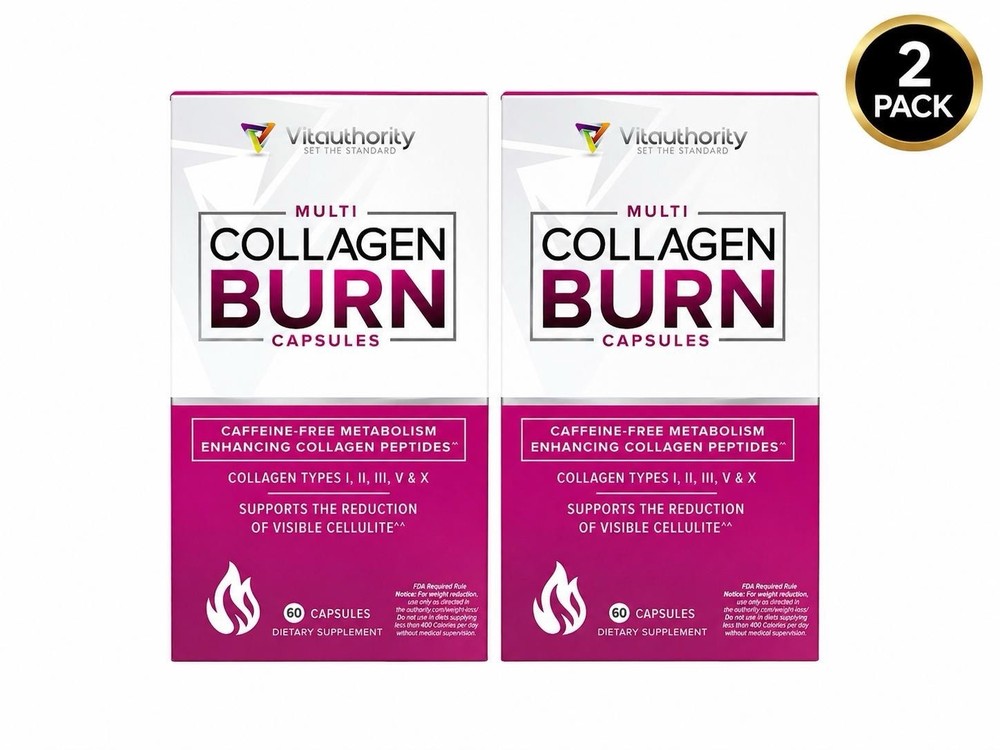 (2 Pack) Virtuosity Multi Collagen Burn Capsules 60ct Each. Exp: 02-2027+. M31