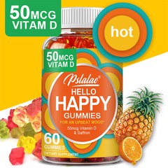 Hello Happy Gummies – Optimistic Mood, Reduce Fatigue – with Vitamin D & Saffron