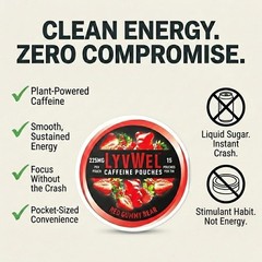 Quick Energy Solution: 225mg Caffeine Pouches – 3-Pack, 45 Tobacco-Free Pouches