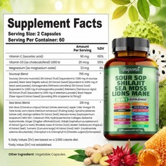 Buporai 24-in-1 Soursop | Sea Moss Lion Mane Support Skin Joint & Immune Health