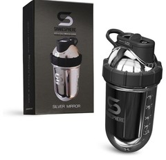 SHAKESPHERE Stainless Steel Shaker Bottle – 24oz (Mirrored Silver)