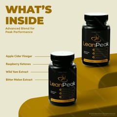 LeanPeak Capsules, Lean Peak Supplement for Weight Loss & Metabolism 60ct