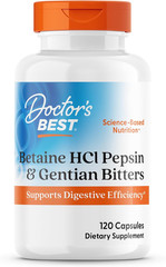 Betaine HCI Pepsin & Gentian Bitters, Digestive Enzymes for Protein Breakdown
