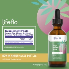 Life-flo Iodine Plus Drops | 150 mcg Iodine Per Serving | Healthy Thyroid,