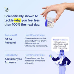 Cheers Restore | Supplement with DHM + L-Cysteine | 12 Doses | 36 ct