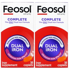 Feosol Complete with Bifera (28mg) 30 Caplets Each (Pack of 2)
