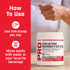 New GNC Pro Performance Creatine Monohydrate- 9oz (255 G)