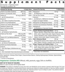 Rainbow Light Men’s One High Potency Multivitamin 120 Count Non GMO