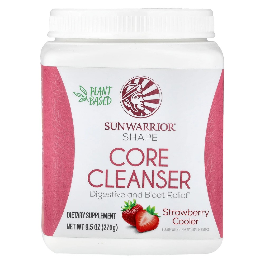 2 X Sunwarrior, Shape, Core Cleanser, Strawberry Cooler, 9.5 oz (270 g)