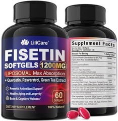 Fisetin with Quercetin Supplements 1200 mg per Serving,Hig…