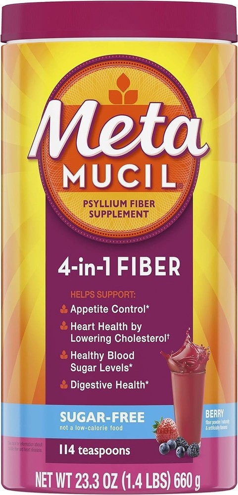 Metamucil Smooth Texture Berry Burst Sugar-Free 114 Each
