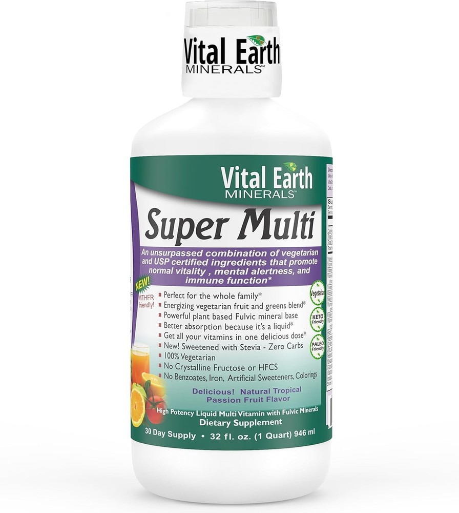 Vital Earth Minerals Super Multi, Natural Passion Fruit Flavor – 32 fl oz