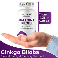 GINKGO BILOBA 120 mg – Brain Function – Memory Support Supplement – 60 Cap