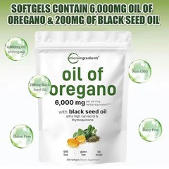 3X Micro Ingredients Oil of Oregano Softgels 6000mg Per Serving,900 Count total