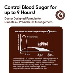Extend Sugar Free Protein Bars, Perfect Diabetic Snacks, High Protein and Fib…