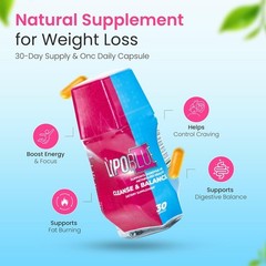 LIPOBLUE Fat Burner for Weight Loss | Quemador de Grasa Adelgazante Natural