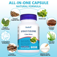 15-day colon cleansing capsules for detoxification and bowel repair