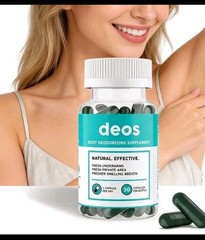 DEOS Body Deodorizing Supplement Natural Organic 30 Caps Each 3pk Exp 1/28