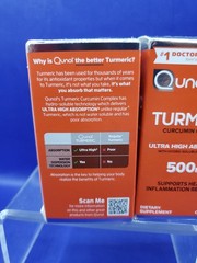 2 Pack Qunol 500mg Turmeric Curcumin Complex High Absorb 21ct each Exp 08/26