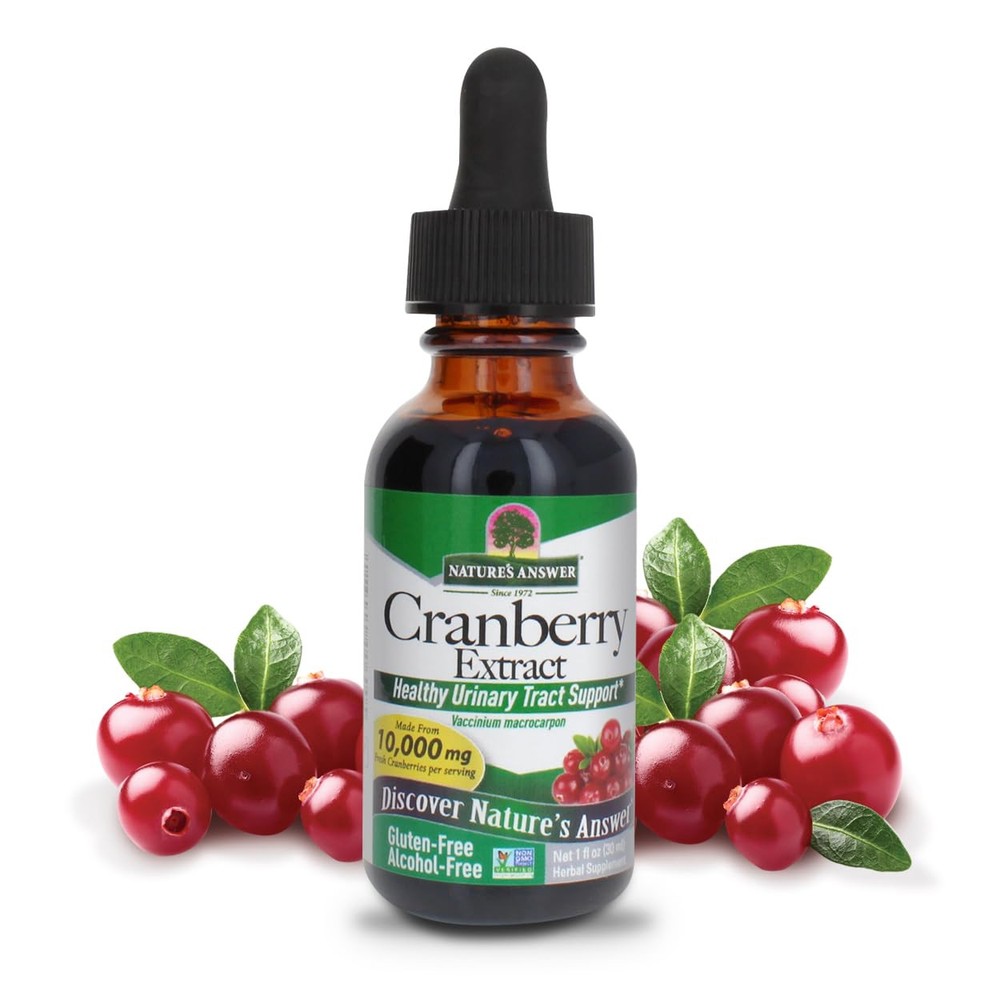 Nature’s Answer Alcohol Free Cranberry Extract 1 Fl Oz Vegan Non GMO Gluten Free