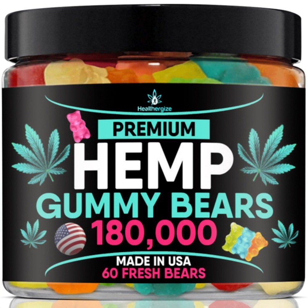 Natural Gummies Bear-Stress, Sleep, Calm, Pain, Muscle, Relax, Anxiety-USA Made