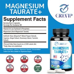 Magnesium Taurate – Cardiovascular Health, Boost Metabolism, Immuny Support