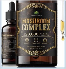 Herbalicious 8 Mushroom Blend for Focus Memory Immunity Reishi Cordyceps