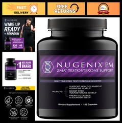 Nighttime Testosterone Booster & Sleep Support – ZMA Supplement, 120 Capsules