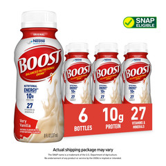 BOOST Original Balanced Nutritional Drink Protein Shakes, Vanilla, 8 fl oz 6 pk