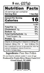 Fresh Bee Pollen Pure Raw Natural Nebraska Bee Pollen 8oz Jar