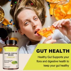 Green Coffee Bean Extract Weight Loss Energy Boost Herbal Supplement 120 Capsule